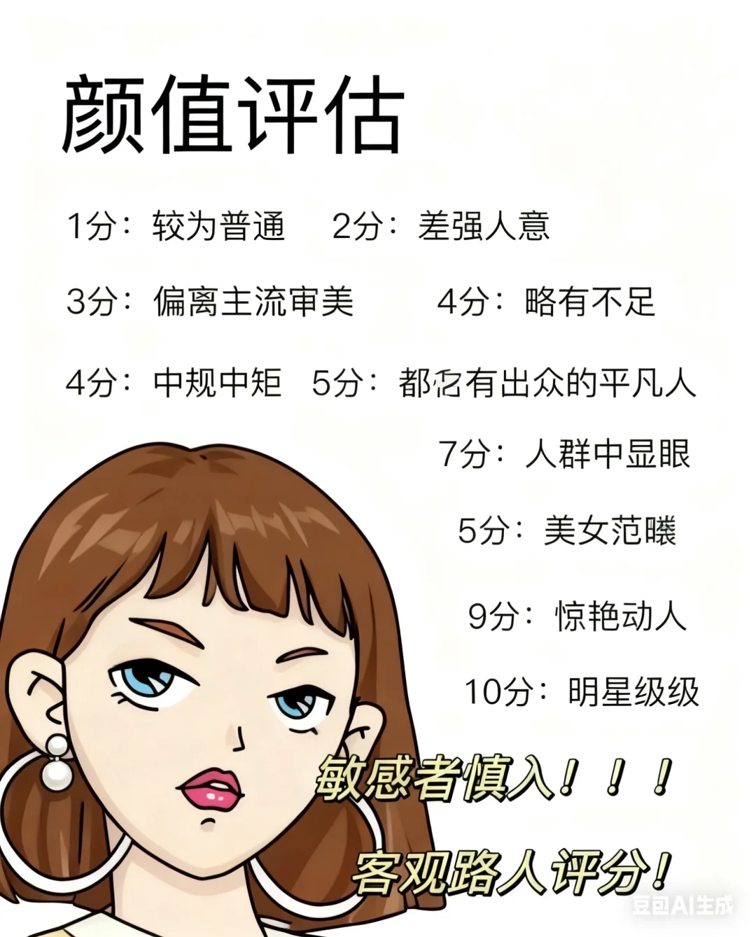 颜值打分,男女生都进