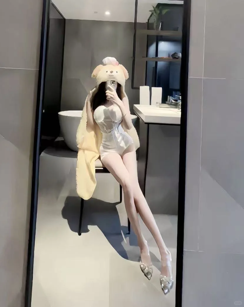 好可愛，自拍照。
