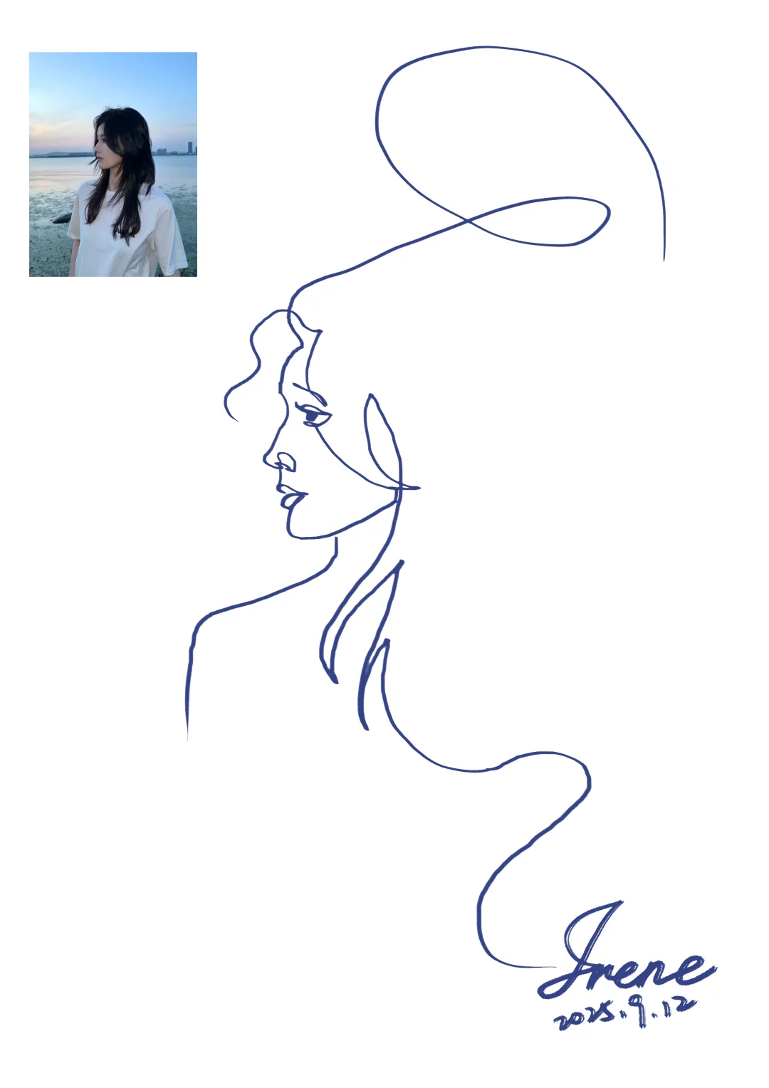 今天的线条画，是她！