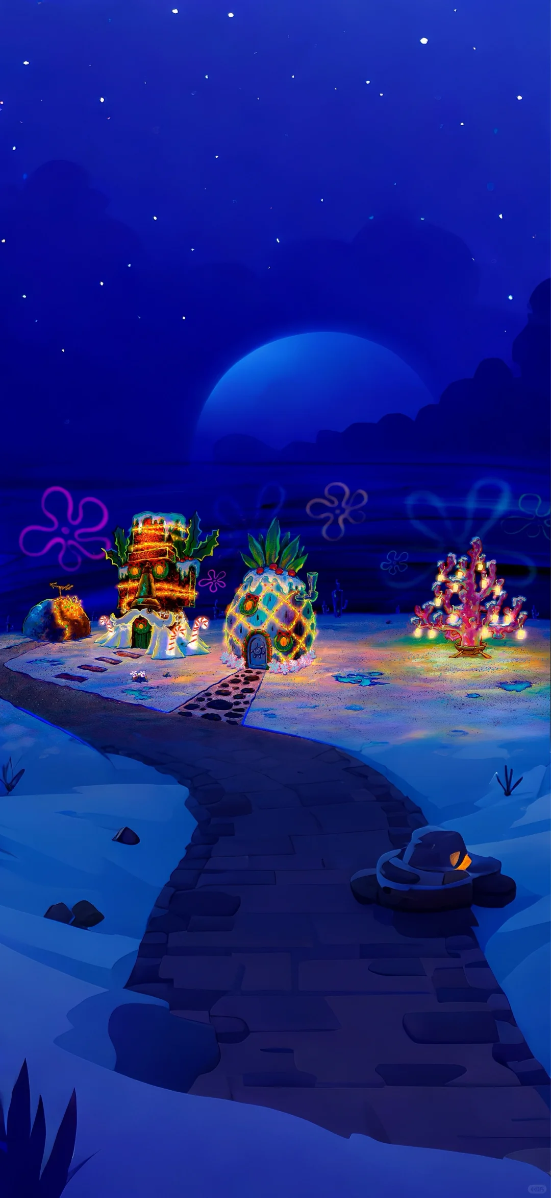 我爱我的壁纸！比奇堡海滩的浪漫