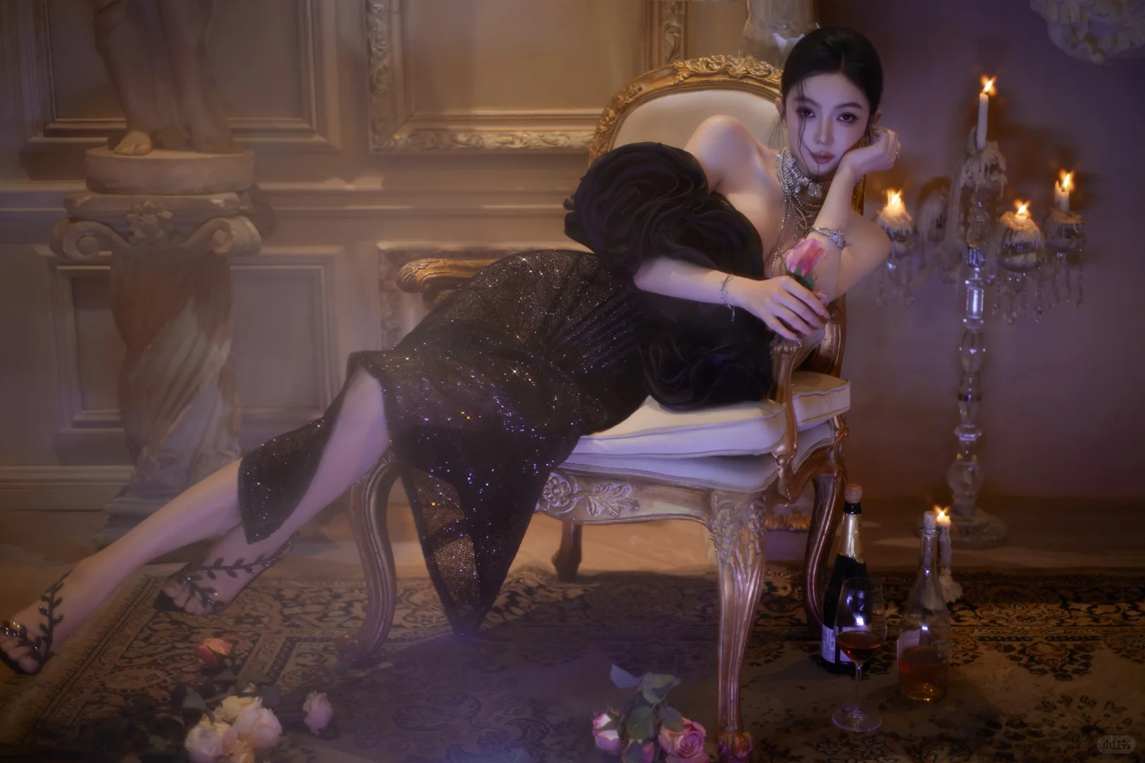 “ 天生的尤物从不欲擒故纵 ” 黑色玫瑰🖤