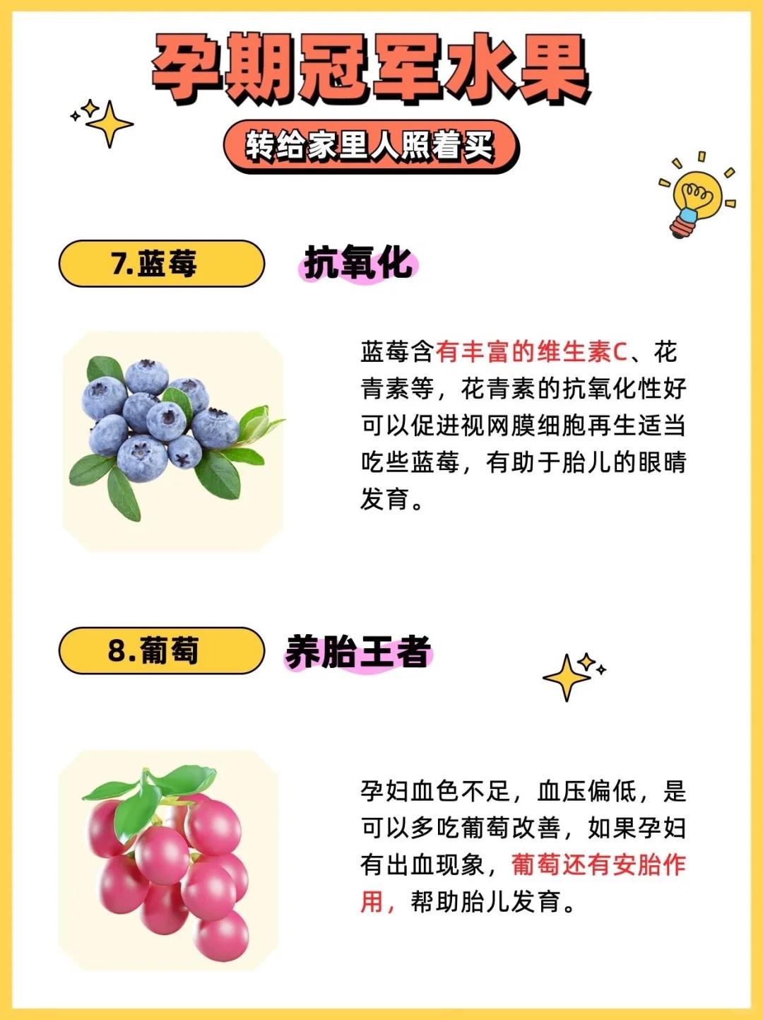 孕期冠军水果必吃清单~看这里⬆️