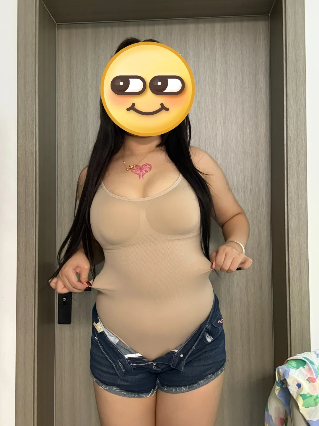 145斤live版）真实测评塑身衣坐下收腰效果😱