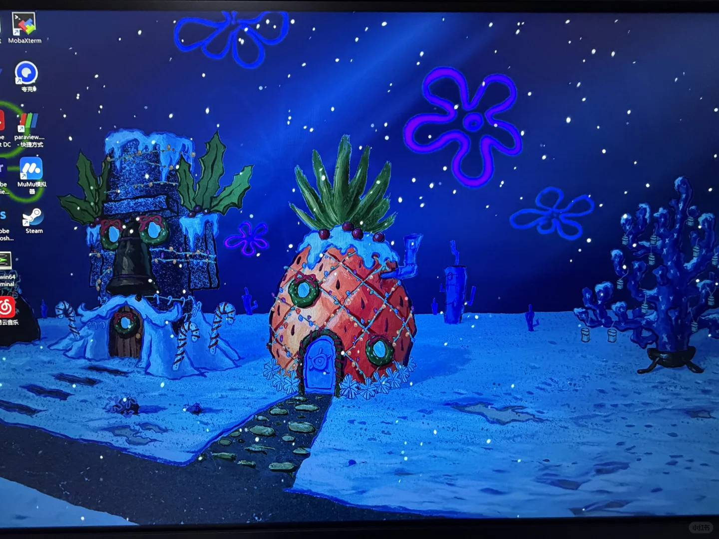 我爱我的壁纸!比奇堡海滩的浪漫