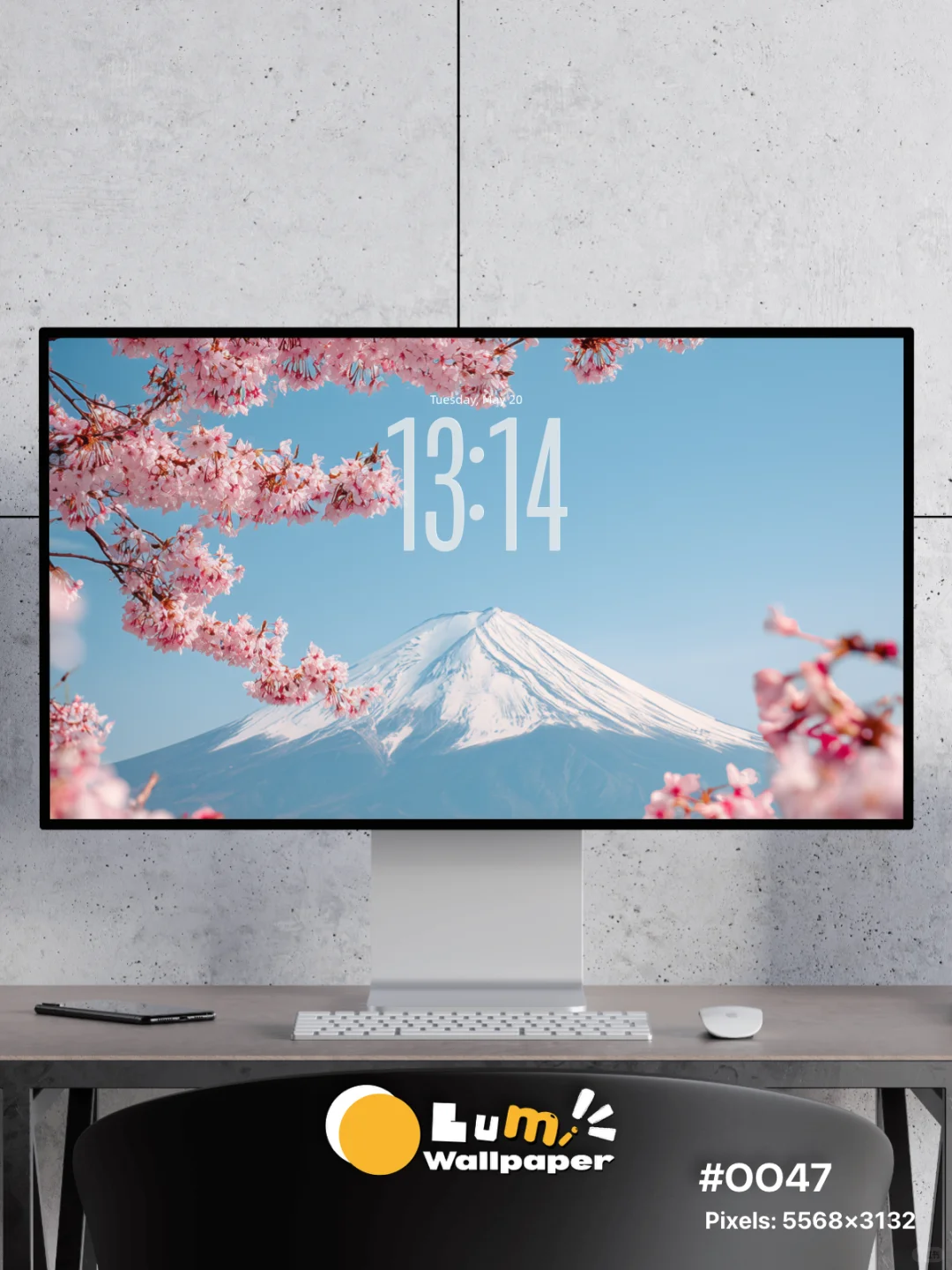 Lumi壁纸 | IOS26樱花富士山壁纸 | 0047