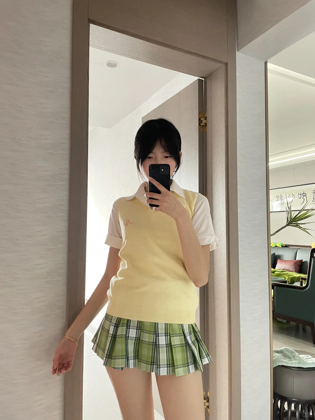 青苹果配色 秋冬jk叠穿吼吼看ᙏ̤̫͚