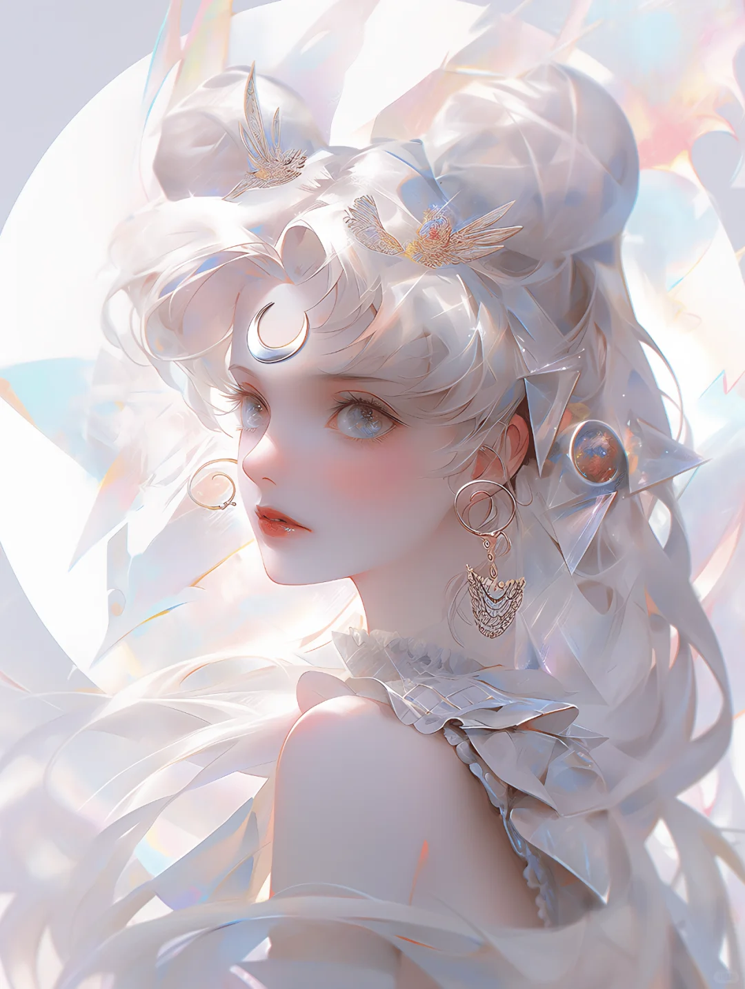 时尚摄影|珍珠色泽的月野兔