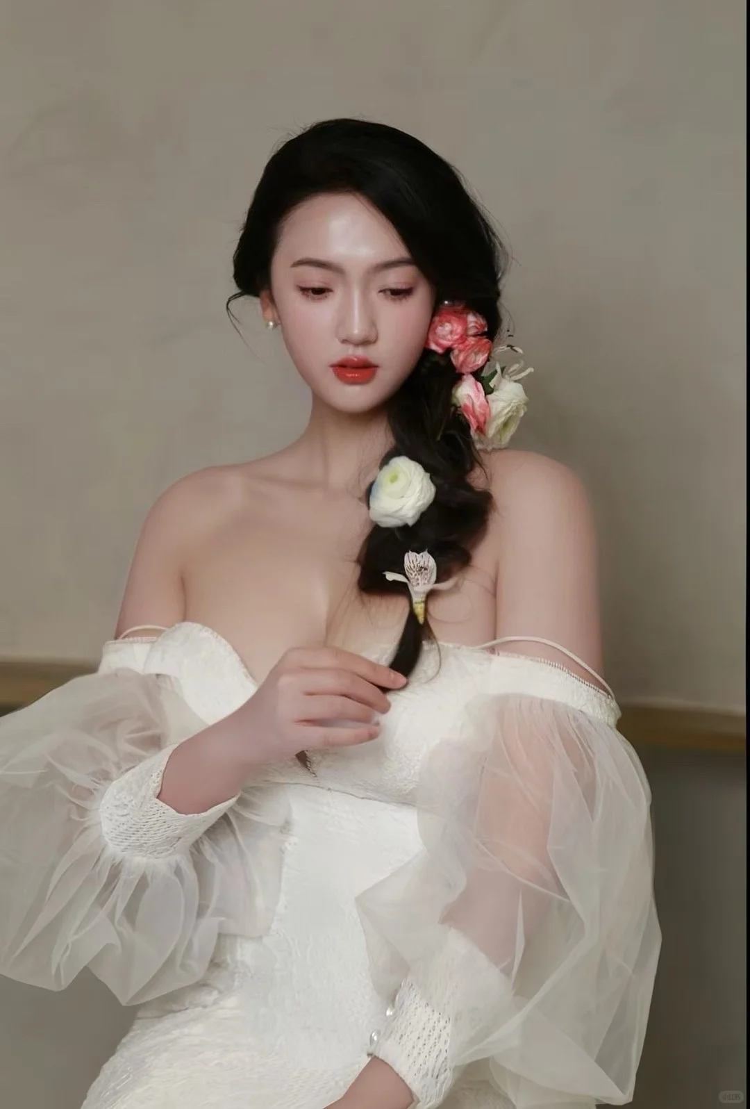 妆面模特｜鲜花造型