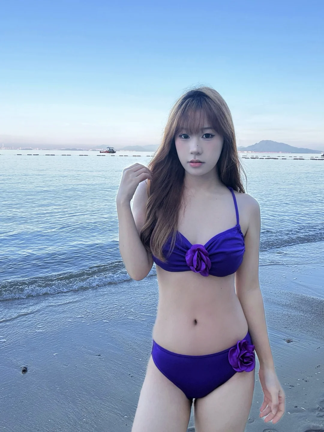 低至34💰比基尼紫色套装三件套❗️附🔗