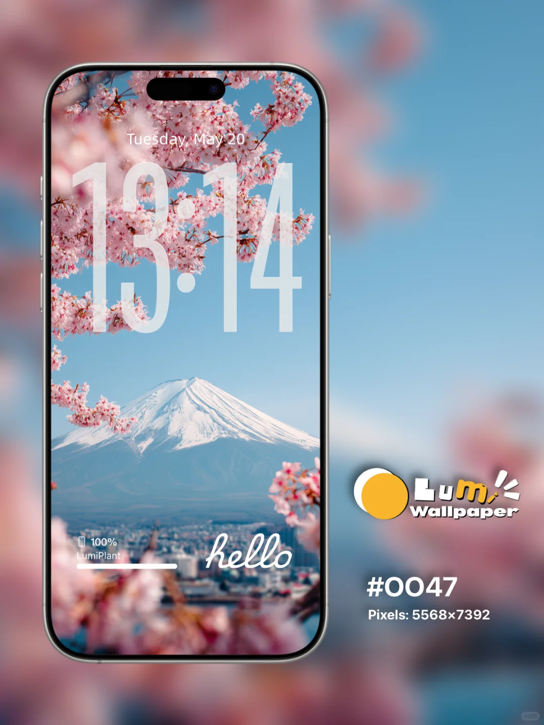 Lumi壁纸 | IOS26樱花富士山壁纸 | 0047