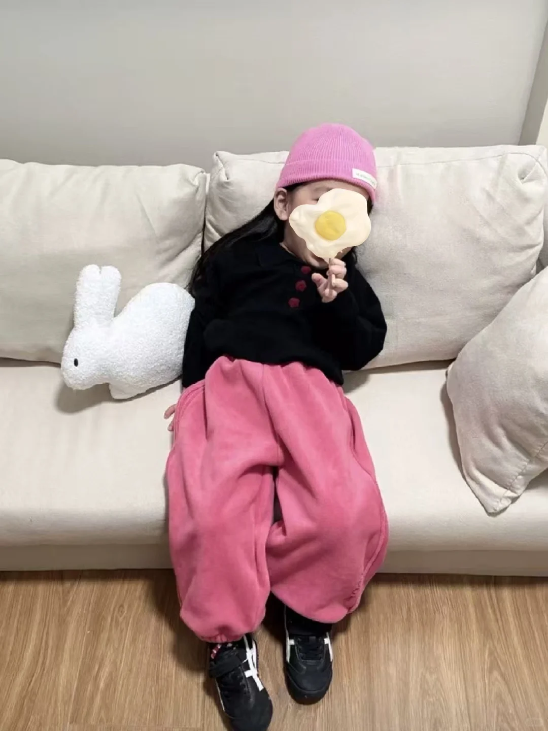 🎀女宝的休闲穿搭|糯米绒绒裤~