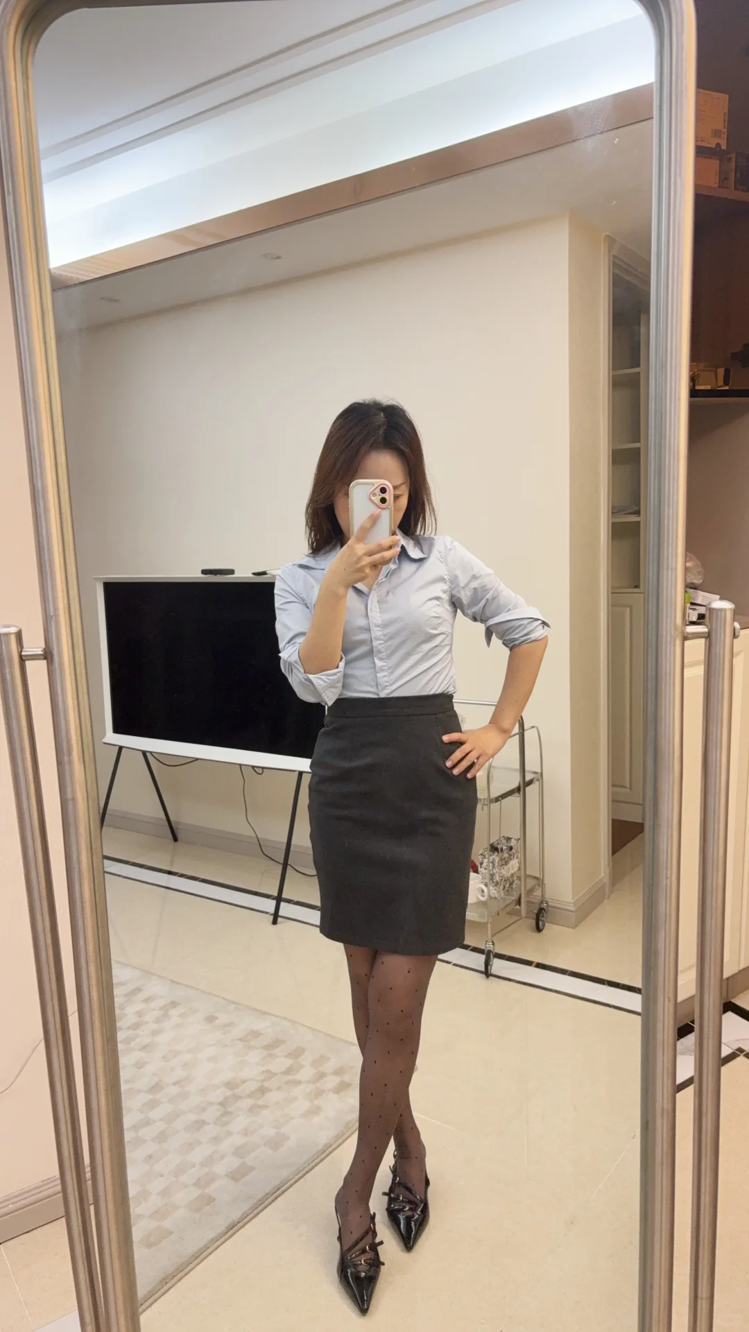 #ootd#波点丝袜#新尝试#职业装