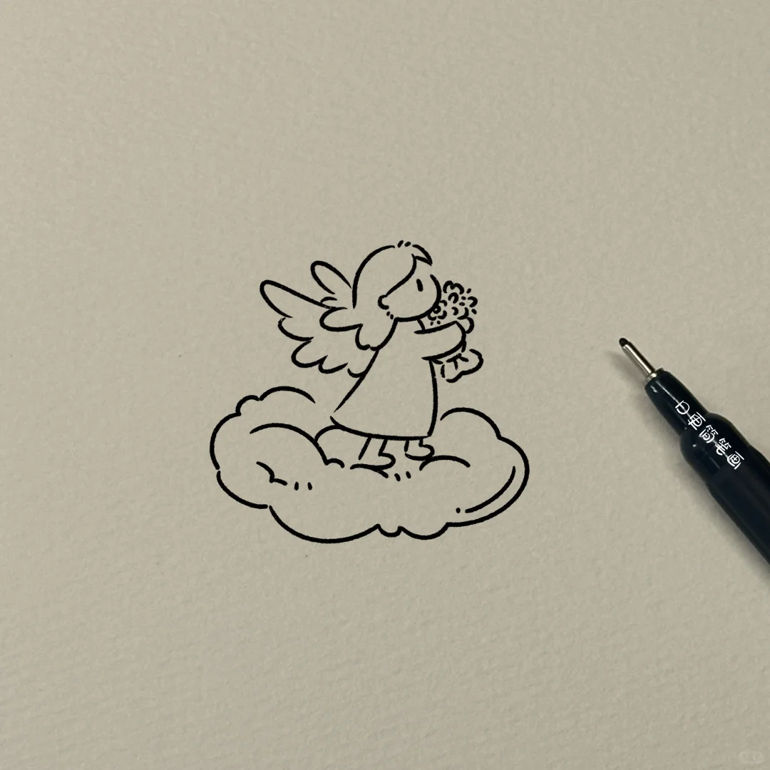 简笔画教程487|小天使