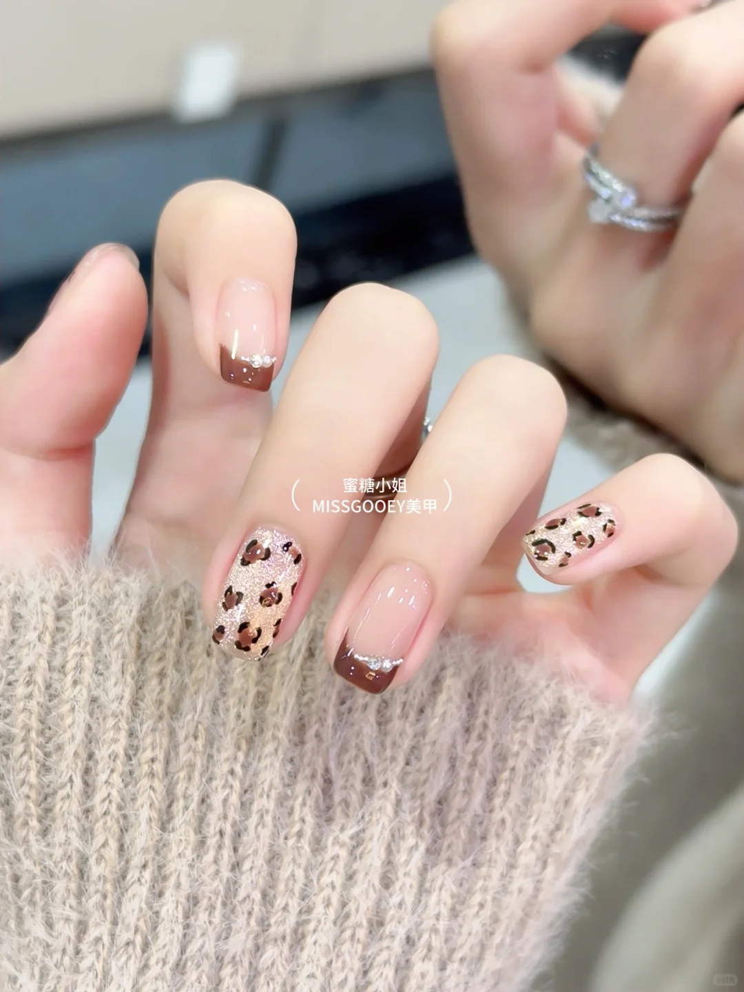 甜辣小豹纹🐈猫眼美甲|辣妹必做款之一💅