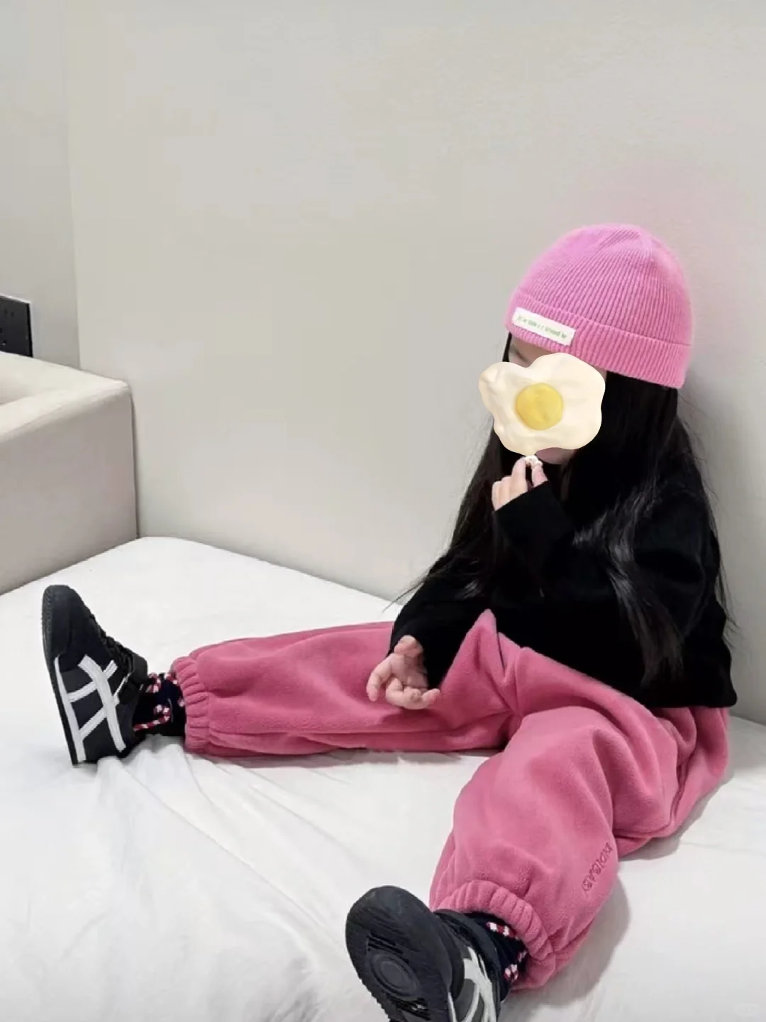 🎀女宝的休闲穿搭|糯米绒绒裤~