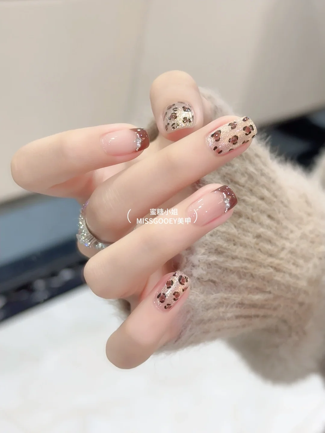 甜辣小豹纹🐈猫眼美甲|辣妹必做款之一💅