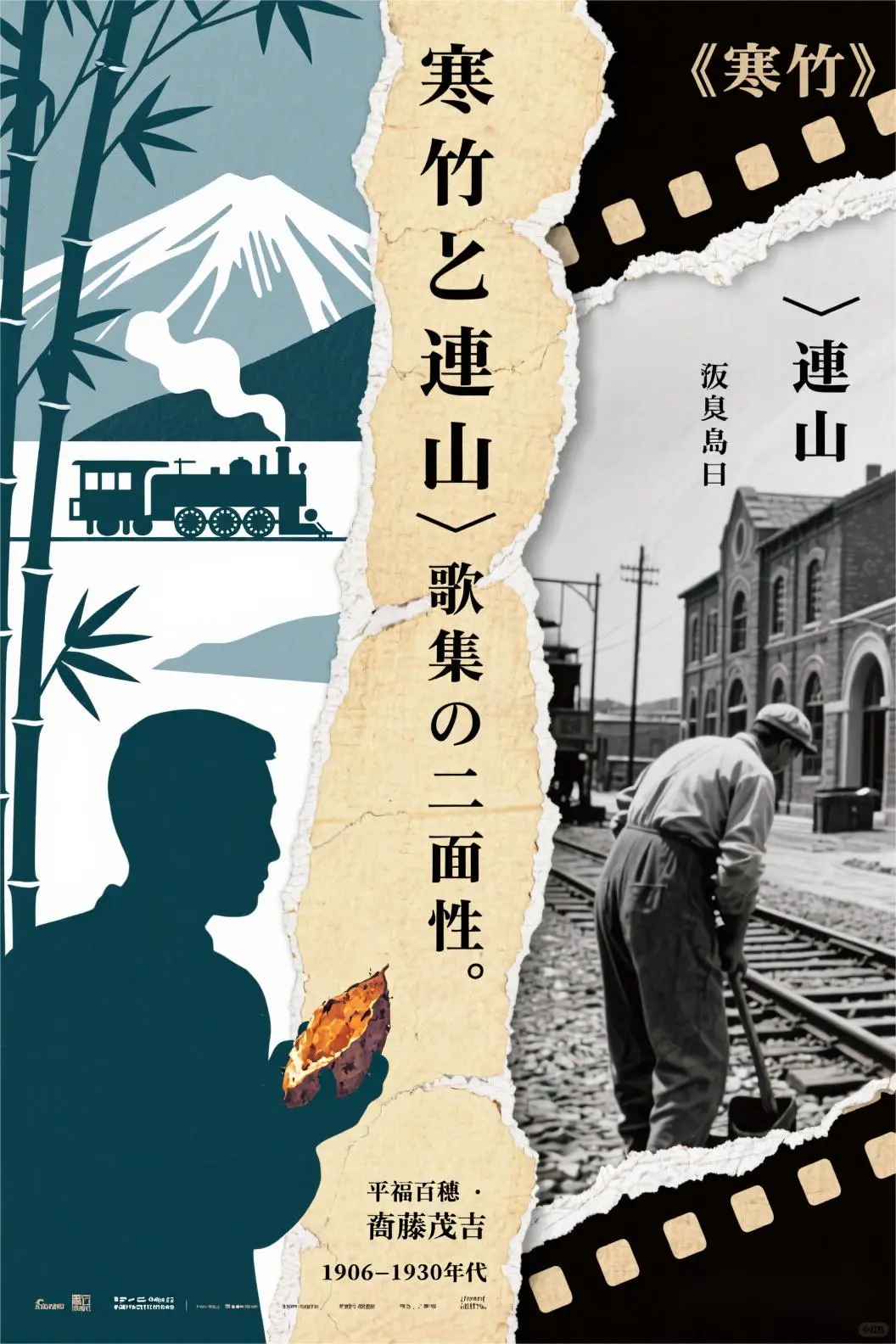 两本昭和歌集《寒竹》的雪遇见《連山》的灰