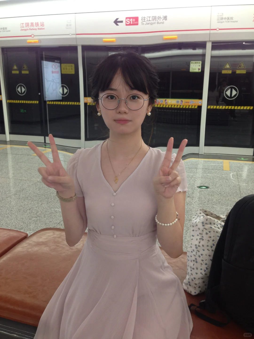 日系穿搭|清楚粉色淑女裙真的很爱!