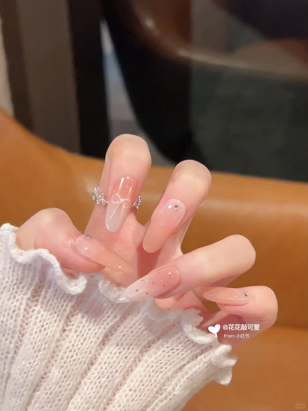 新美甲look ♩纯欲冰透蜜桃渐变🍑温柔少女心