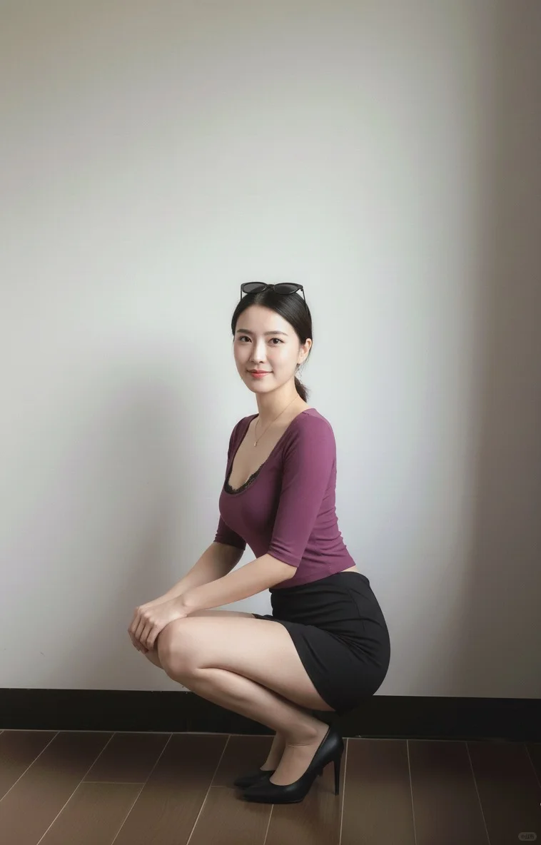 紧身包臀裙真的超显身材😻蕾丝加紫色真好
