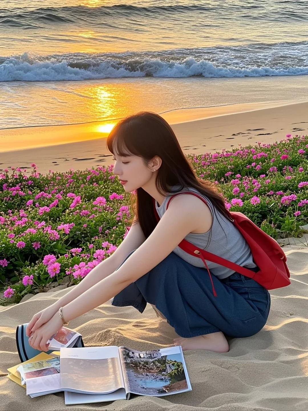 在海边，读本书，听海声🌊
