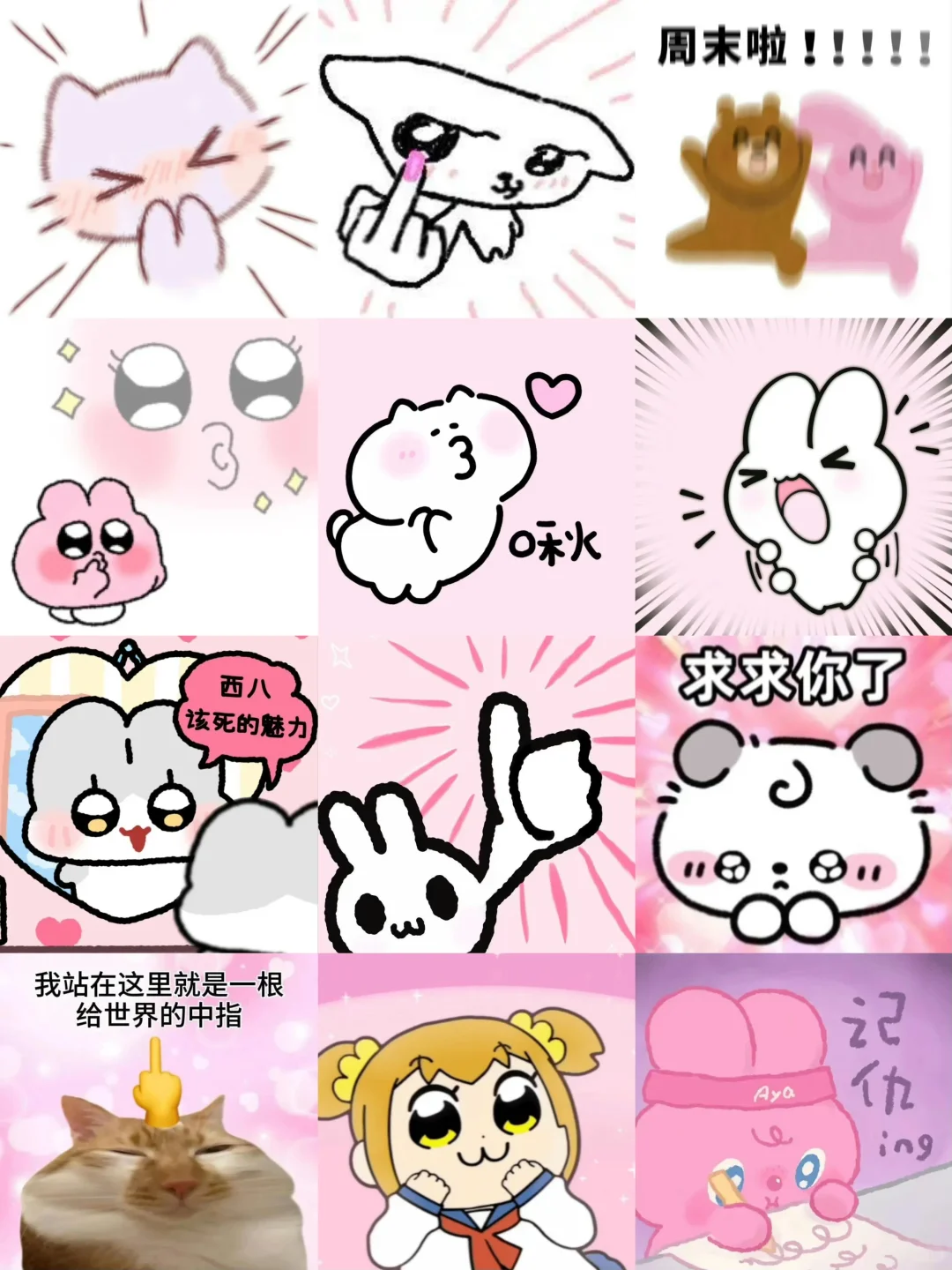 今天是一期粉粉嫩嫩的表情包🥰