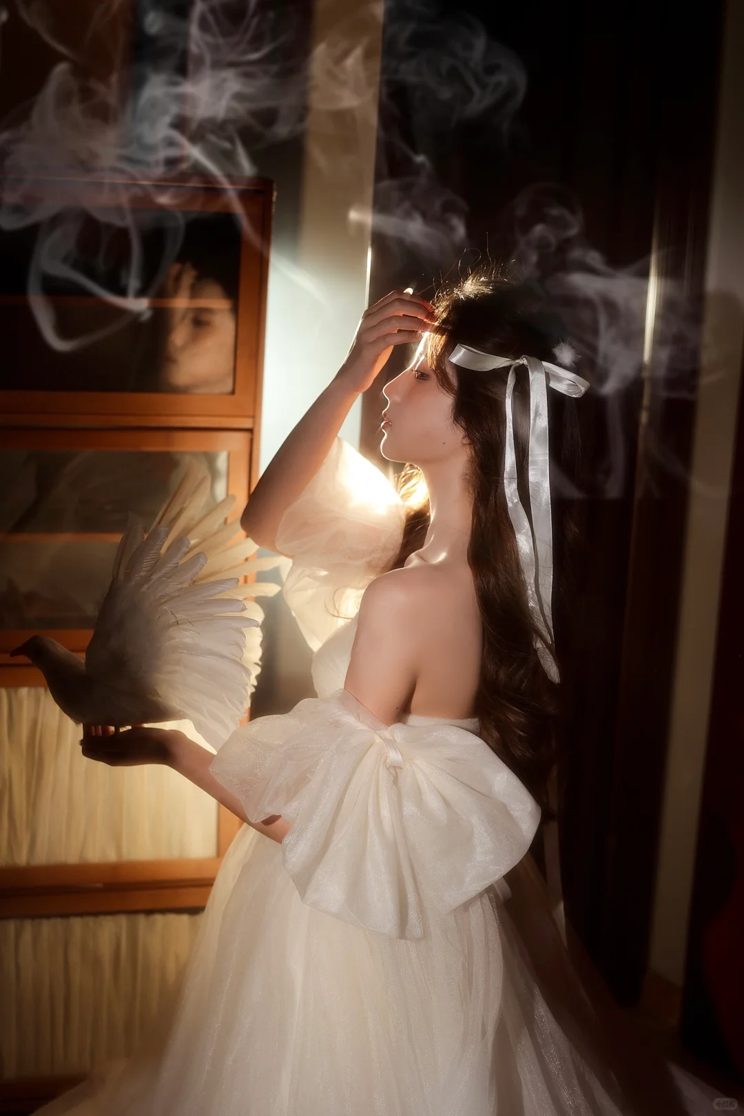 🕊发光白鸽少女写真氛围感拉满～