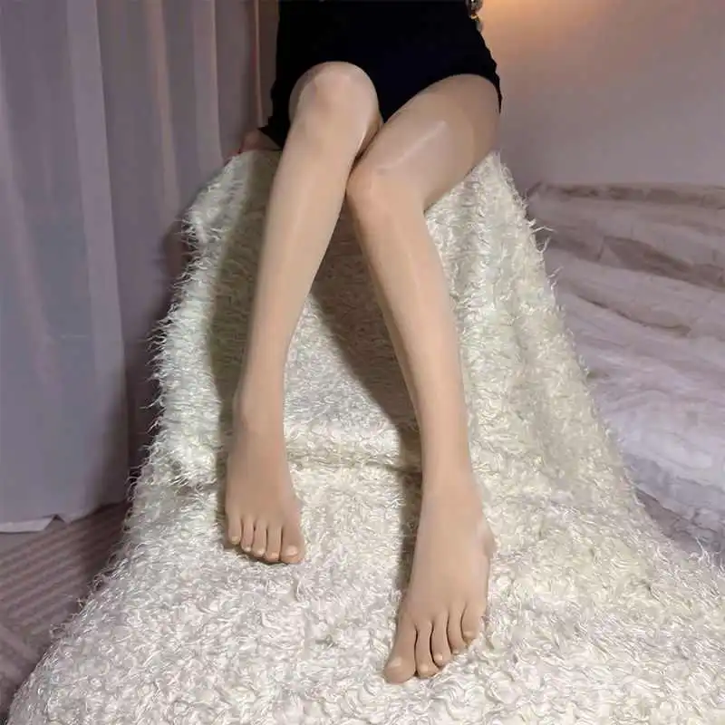 百搭肉色五脚趾马油丝袜丝滑油亮JK分趾长