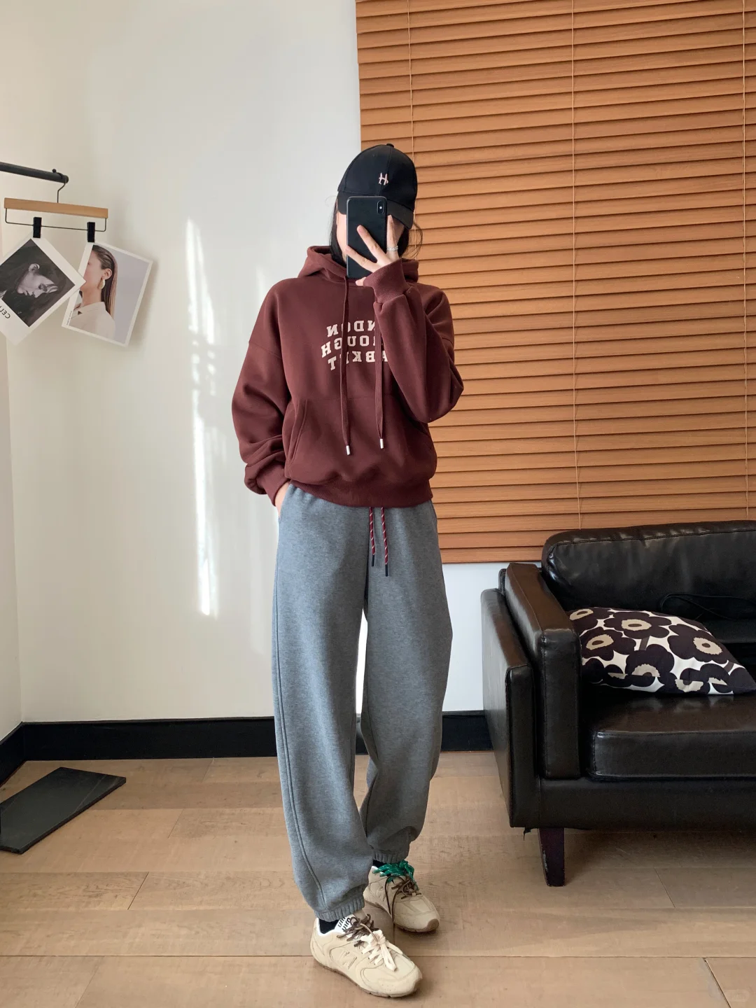秋冬穿搭|加绒保暖美式复古卫衣卫裤穿搭