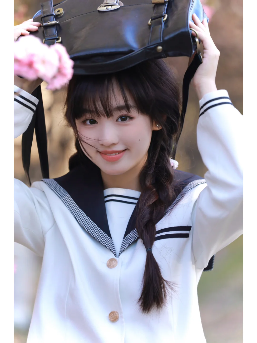 jk制服樱花写真|保姆级樱花🌸拍照姿势分享