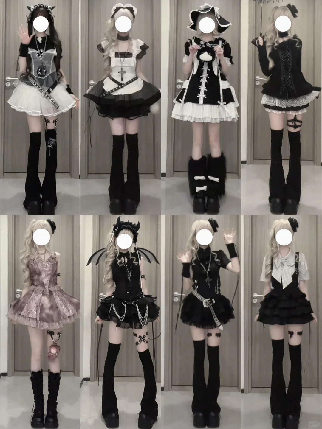 3️⃣2️⃣套🫧|| outfit*黑灰色系轻亚感·˖✶🖇️