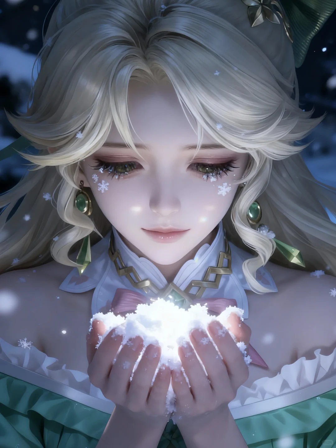 这么近,那么美,王者女英雄捧雪照