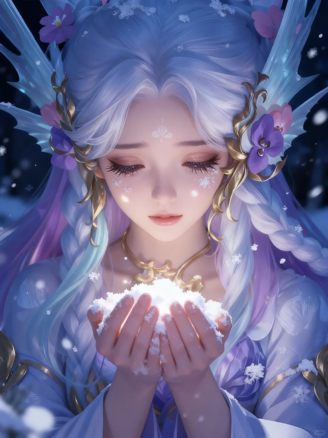 这么近,那么美,王者女英雄捧雪照