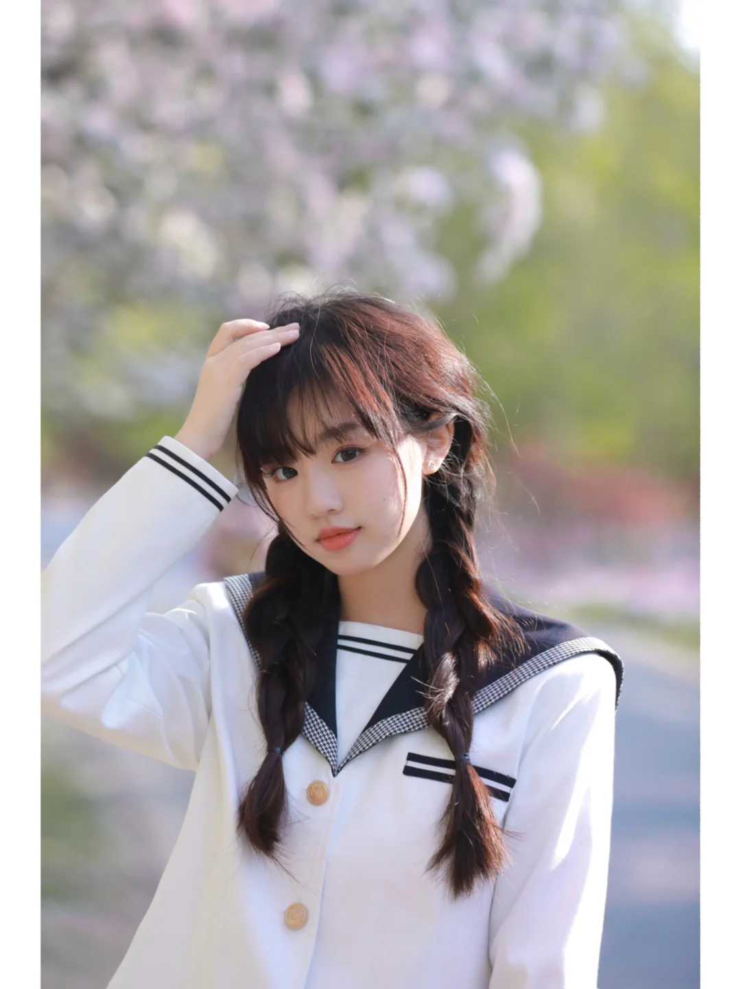 jk制服樱花写真|保姆级樱花🌸拍照姿势分享