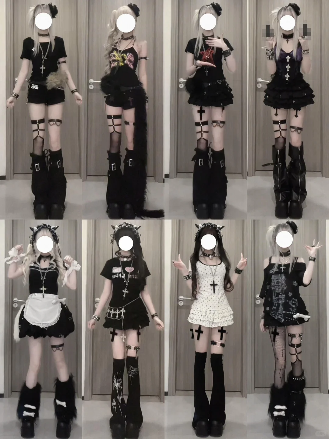 3️⃣2️⃣套🫧|| outfit*黑灰色系轻亚感·˖✶🖇️