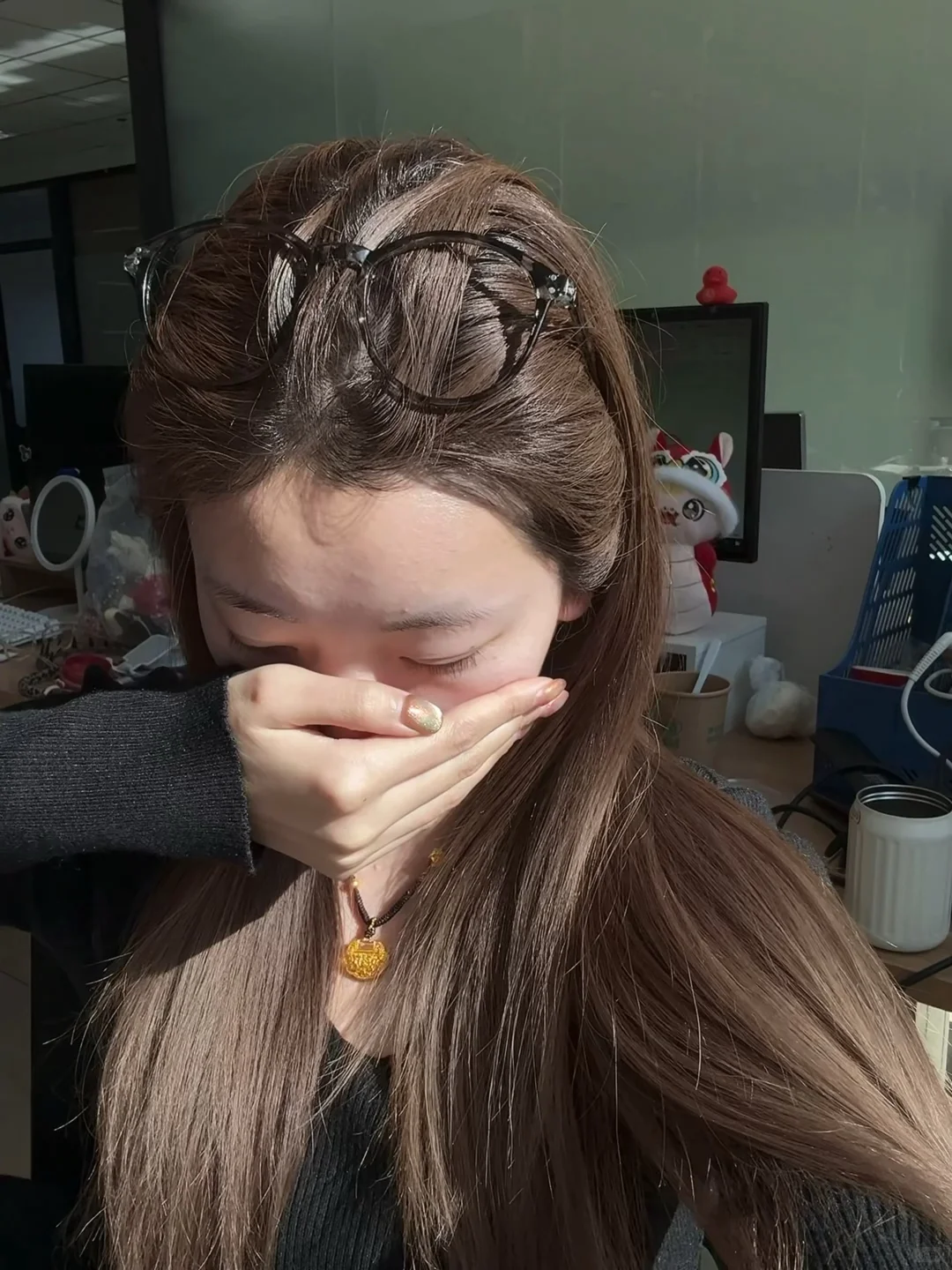 我靠..冷棕真的好适合牛马打工人(掉色记录