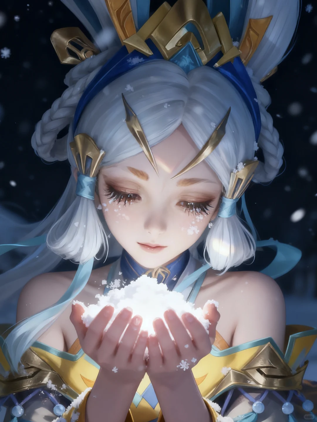 这么近,那么美,王者女英雄捧雪照