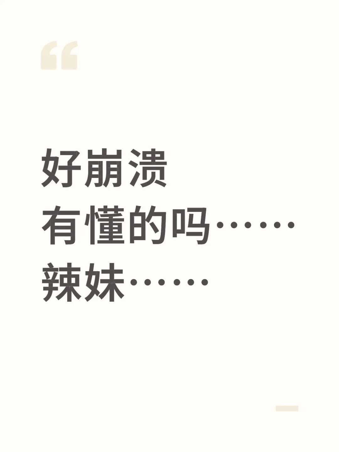 好崩溃有懂的吗……辣妹……