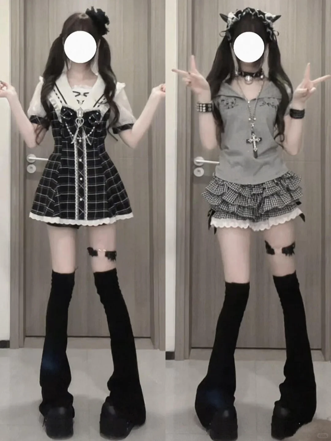 3️⃣2️⃣套🫧|| outfit*黑灰色系轻亚感·˖✶🖇️