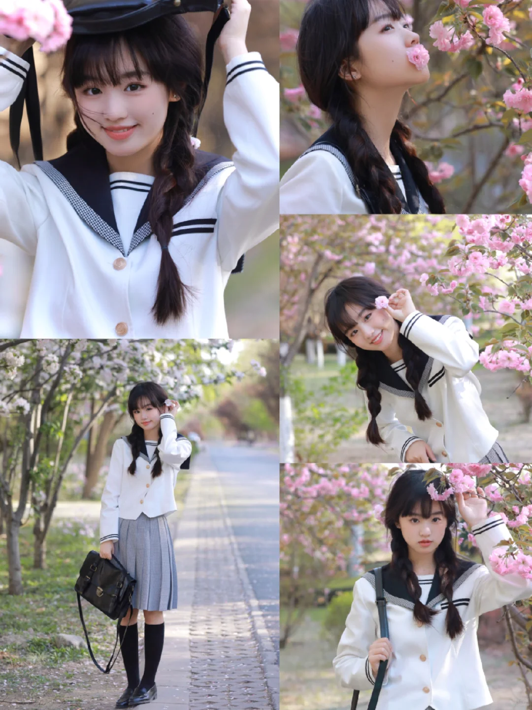 jk制服樱花写真|保姆级樱花🌸拍照姿势分享