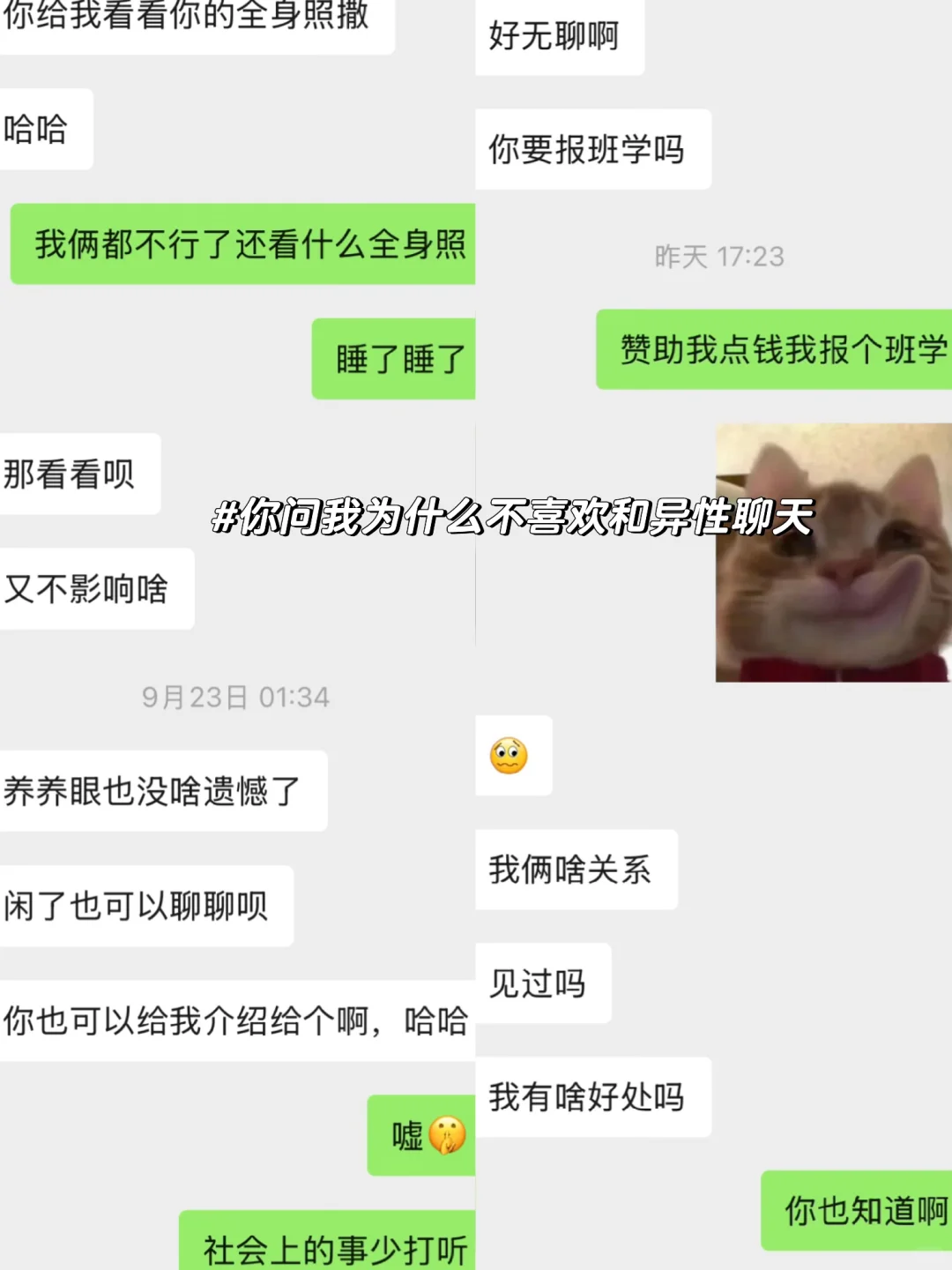 没话硬聊这一part