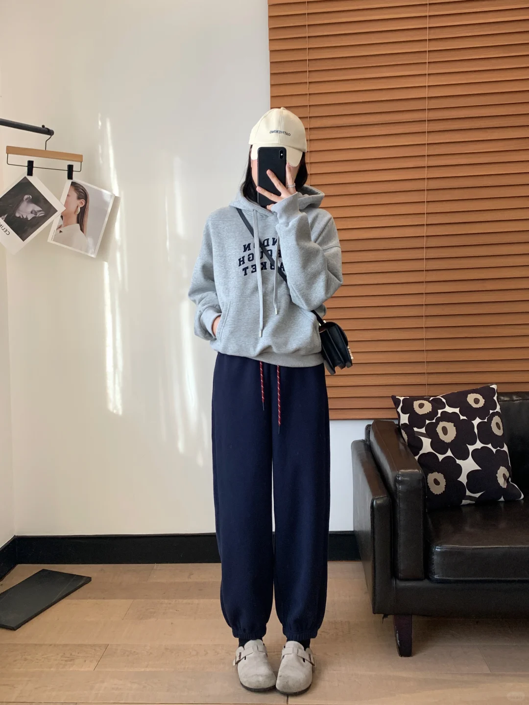 秋冬穿搭｜加绒保暖美式复古卫衣卫裤穿搭