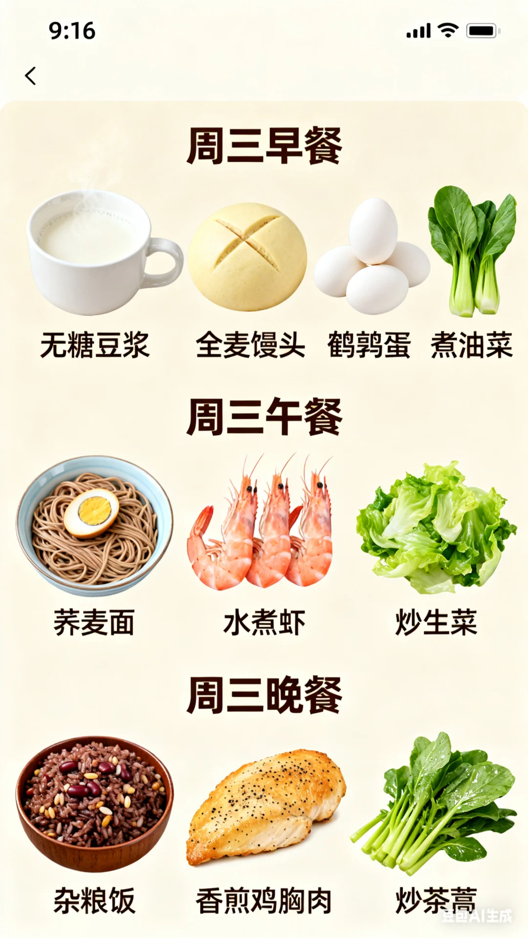 孕期控糖一周食谱