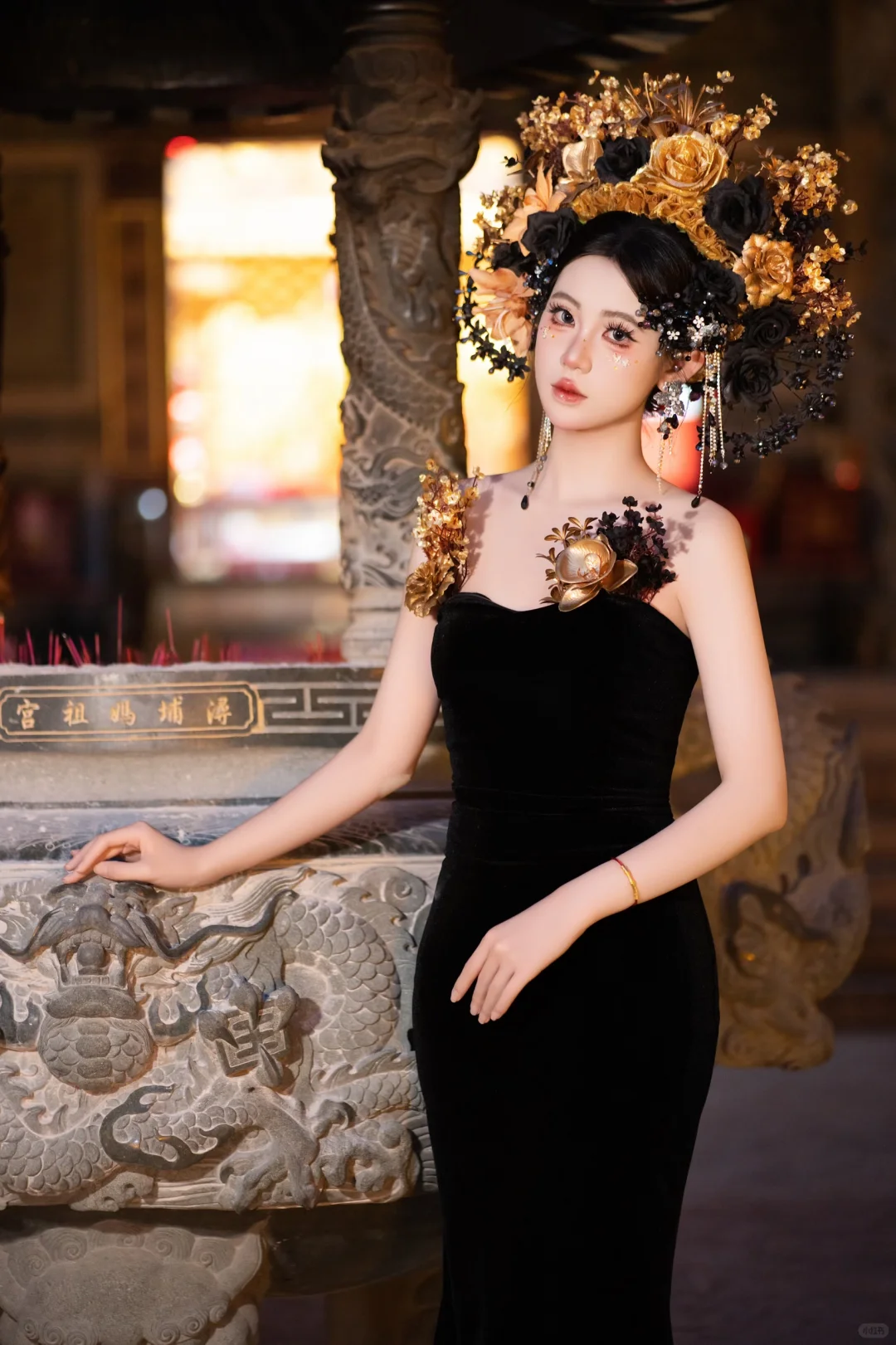💫当簪花遇上夜色,是谁的国风DNA狠狠动了!