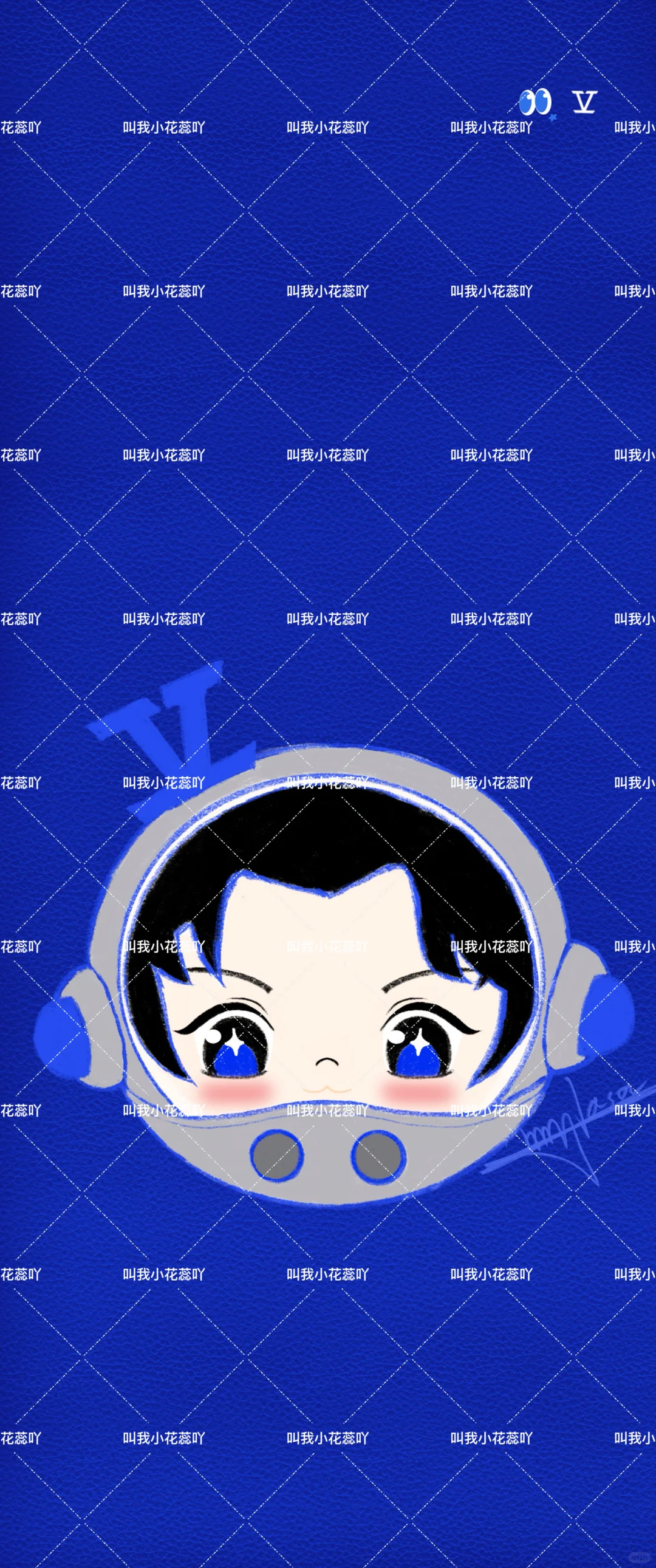 画了一个基础款小北斗手机壁纸 😝