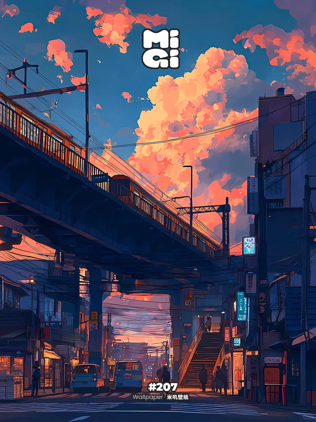 手机壁纸|黄昏街巷的云之焰|207