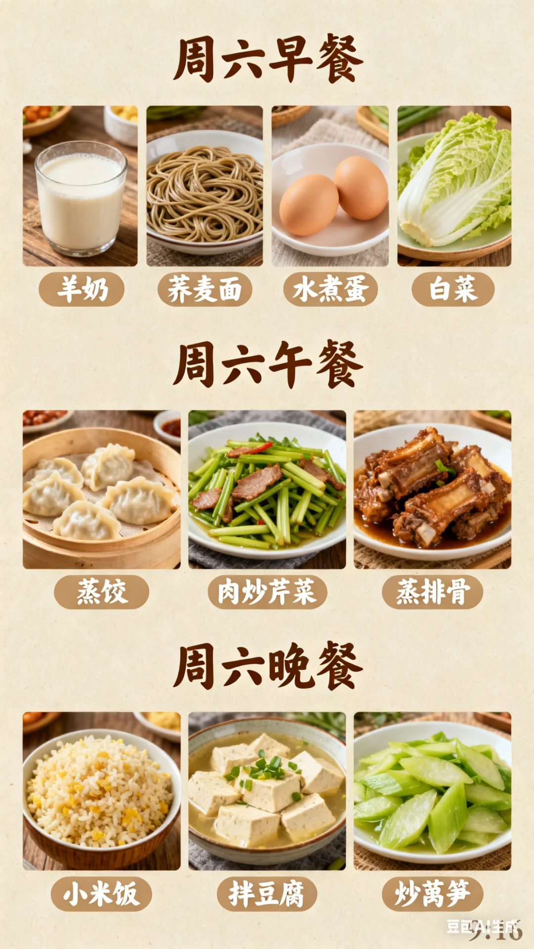 孕期控糖一周食谱