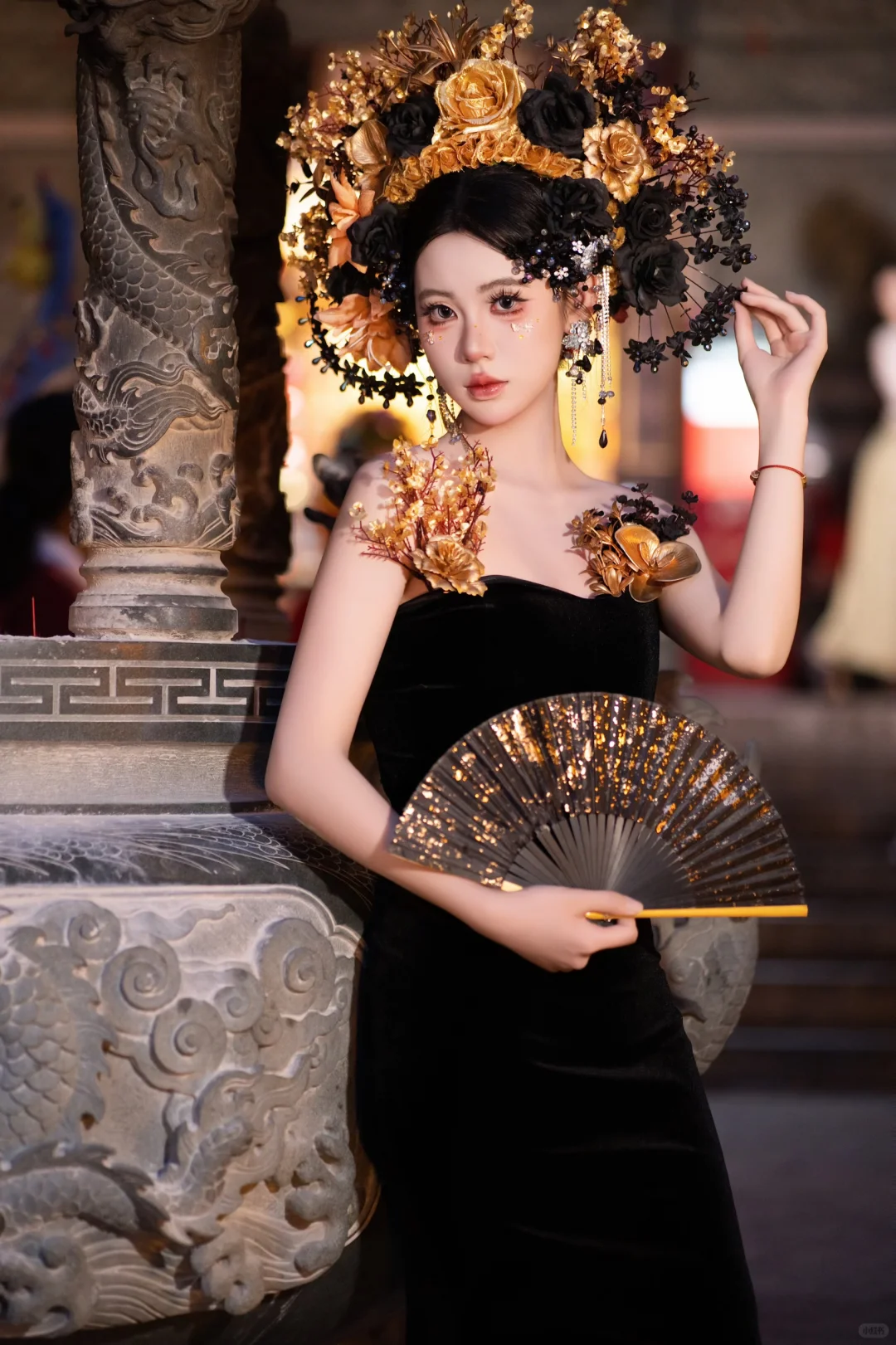 💫当簪花遇上夜色,是谁的国风DNA狠狠动了!