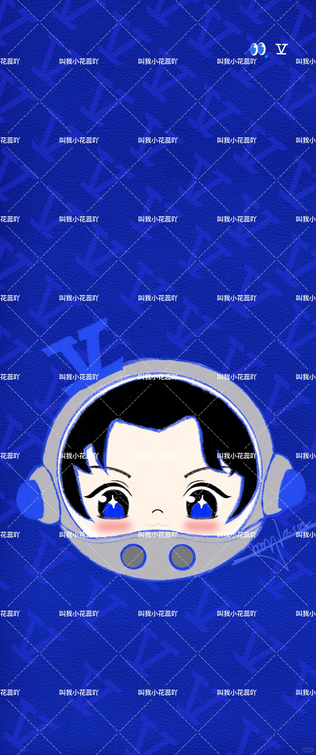 画了一个基础款小北斗手机壁纸 😝