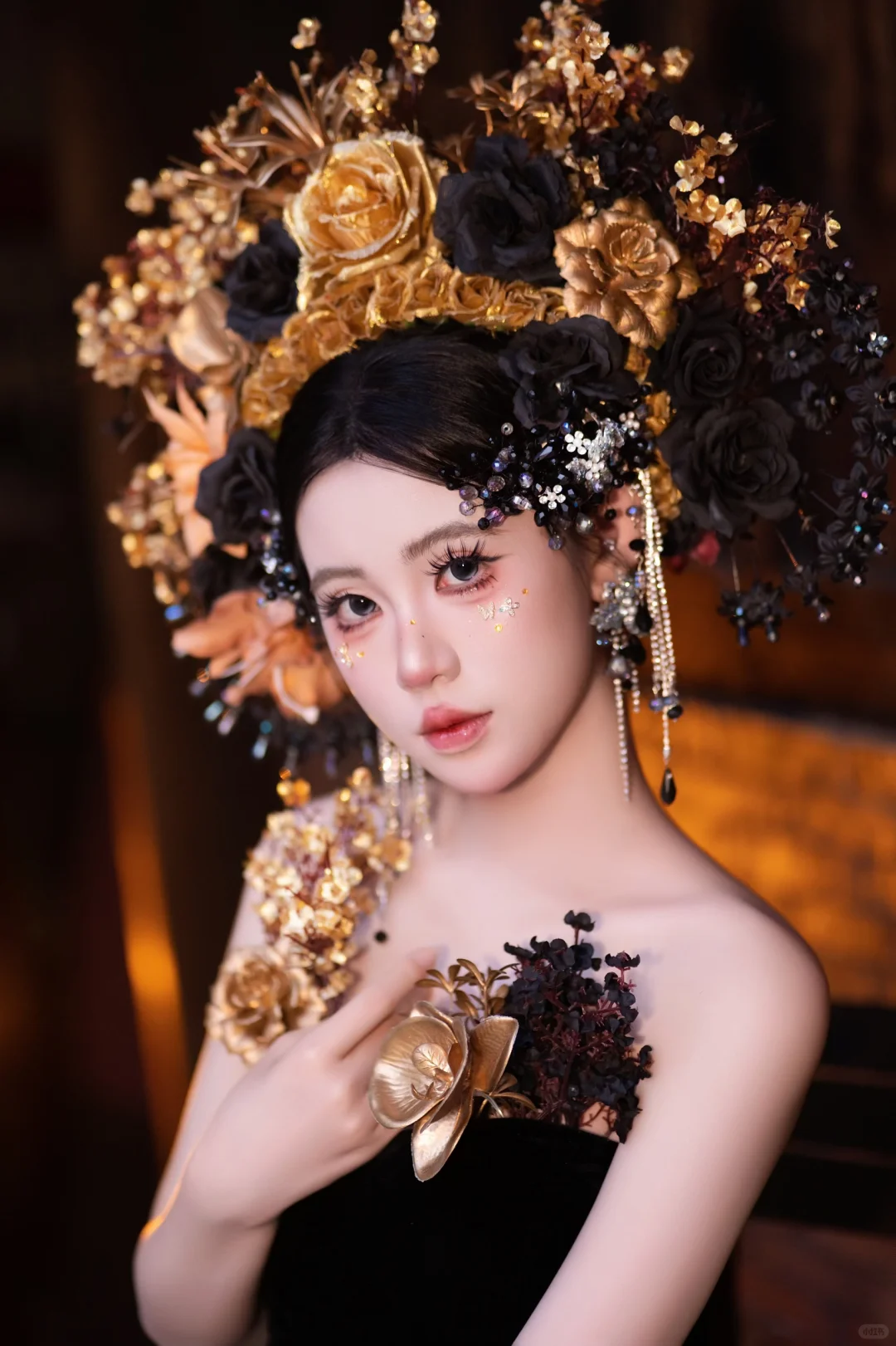 💫当簪花遇上夜色,是谁的国风DNA狠狠动了!
